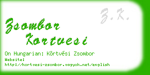 zsombor kortvesi business card